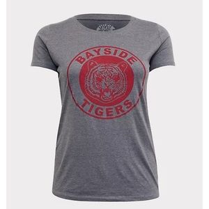 TORRID BAYSIDE TIGERS DARK GREY CREW TEE SIZE 1